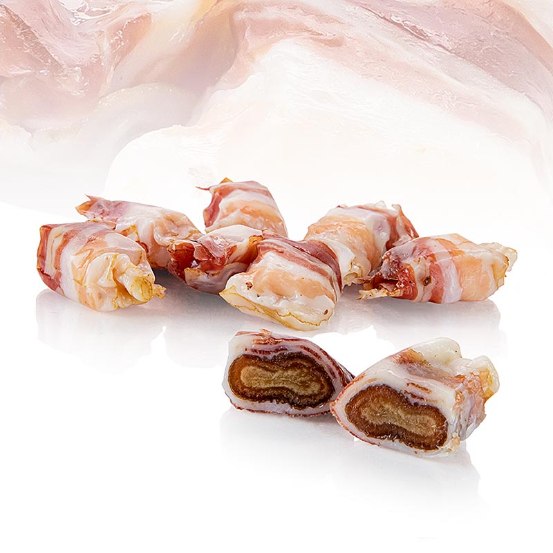Datteri al bacon VULCANO, bacon e datteri premium, dalla Stiria - 120 g - scatola