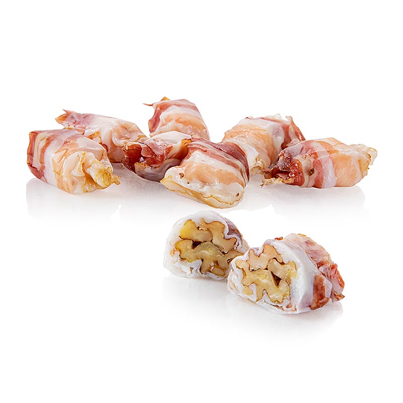 VULCANO bacon walnut, bacon premium dan walnut, dari Styria - 120g - kotak