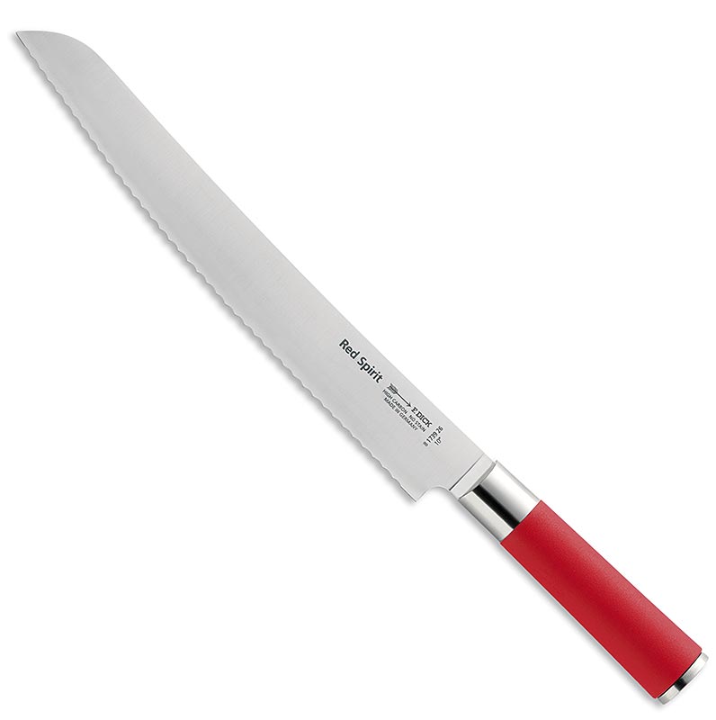 Serie Red Spirit, faca de pao, borda serrilhada, 26cm, GROSSO - 1 pedaco - caixa