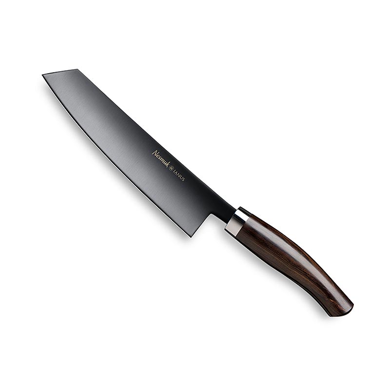 Cuchillo cocinero Nesmuk Janus 5.0, 180mm, virola de acero inoxidable, mango de granadilla - 1 pieza - caja