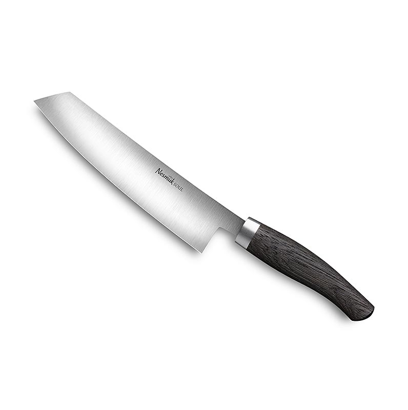 Nesmuk Soul 3.0 kokkekniv, 180 mm, hylse i rustfritt stal, handtak av myr eik - 1 stk - eske Nesmuk Soul 3.0 kokkekniv, 180 mm, hylse i rustfritt stal, handtak av myr eik - 1 stk - eske