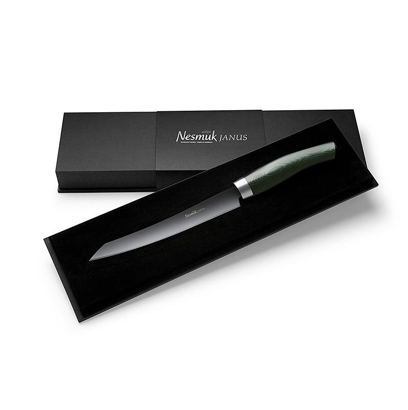 Affettatrice Nesmuk Soul 3.0, 160mm, ghiera in acciaio inox, manico in Micarta verde - 1 pezzo - scatola