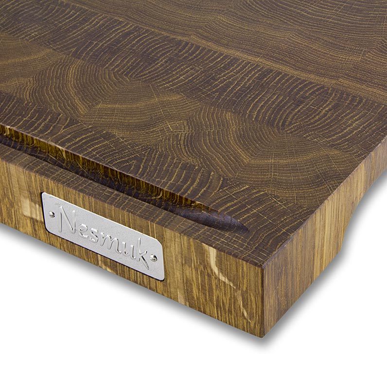 Nesmuk leikkuu- ja leikkuulauta, tumma savustettu, etelasaksalainen tammi, 43,5x30,5x4cm - 1 kpl - Loysa Nesmuk leikkuu- ja leikkuulauta, tumma savustettu, etelasaksalainen tammi, 43,5x30,5x4cm - 1 kpl - Loysa