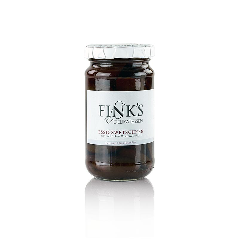 Prugne all`aceto con prugne della Stiria, specialita Finks - 220 g - Bicchiere