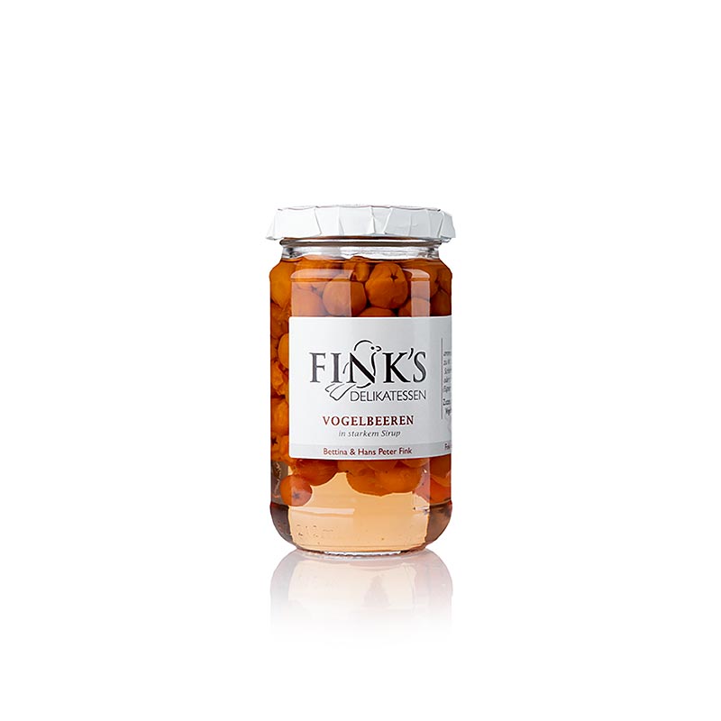 Bacche di sorbo selvatico sciroppate Finks Delicatessen - 210 g - Bicchiere