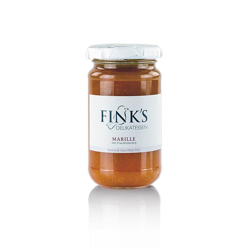 Selai aprikot ringan Fink`s Delikatessen - 220 gram - Kaca