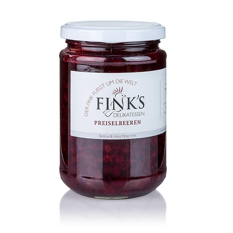 Torrefazione di mirtilli rossi Fink`s Delikatessen - 400 g - Bicchiere