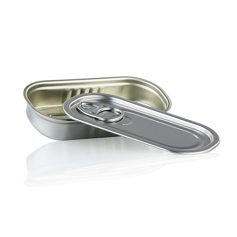 Burk med lock for fyllning, rektangular 105 x 50 x 20 mm, 60 ml, aluminium, syrafast - 1 del - Losa