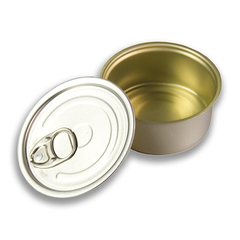 Bote con tapa para rellenar, redondo Ø 80 x 35 mm, 100 ml, aluminio, resistente a los acidos - 1 pieza - Perder