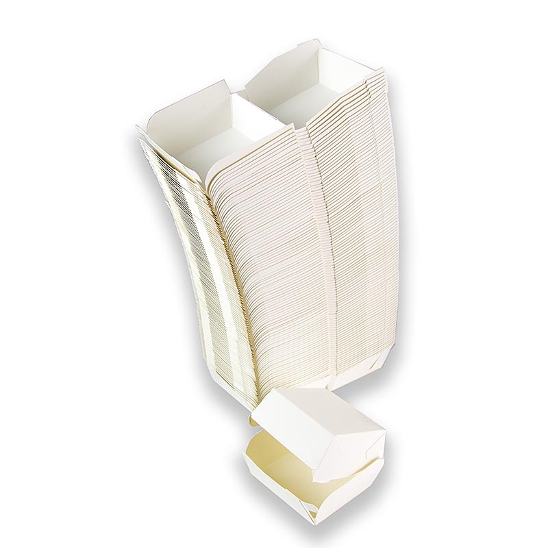 Hampurin pahvilaatikot, valkoinen, 90x80x50mm, 100% Chef - 100 kappaletta - folio