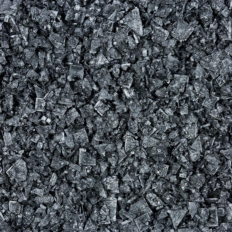 Sal decorativa negra en forma de piramide, Petros, Xipre - 100 g - Pe cubeta