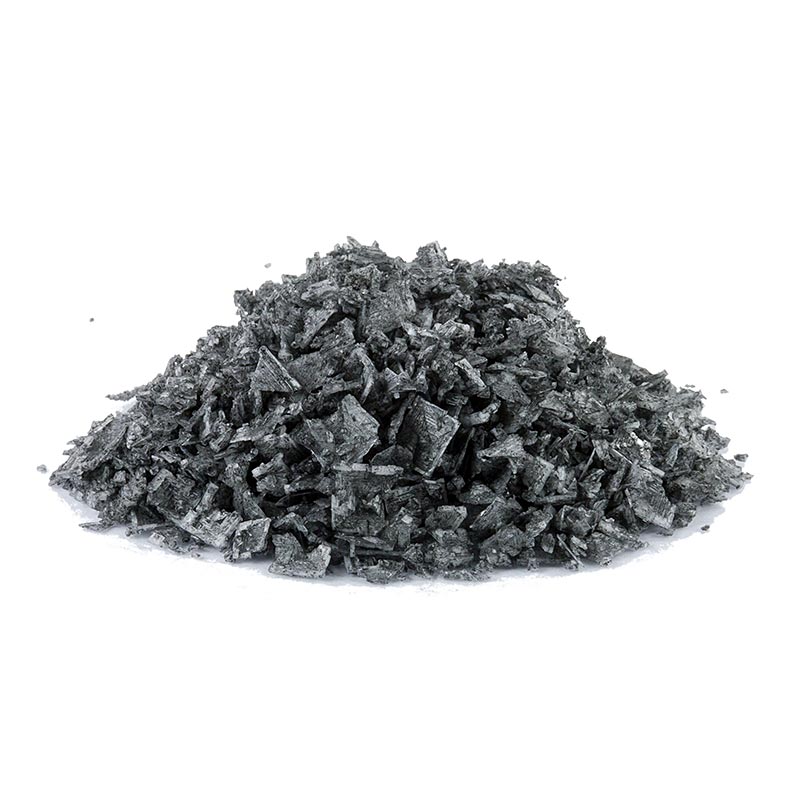 Sal decorativo preto em forma de piramide, Petros, Chipre - 100g - Balde de pe