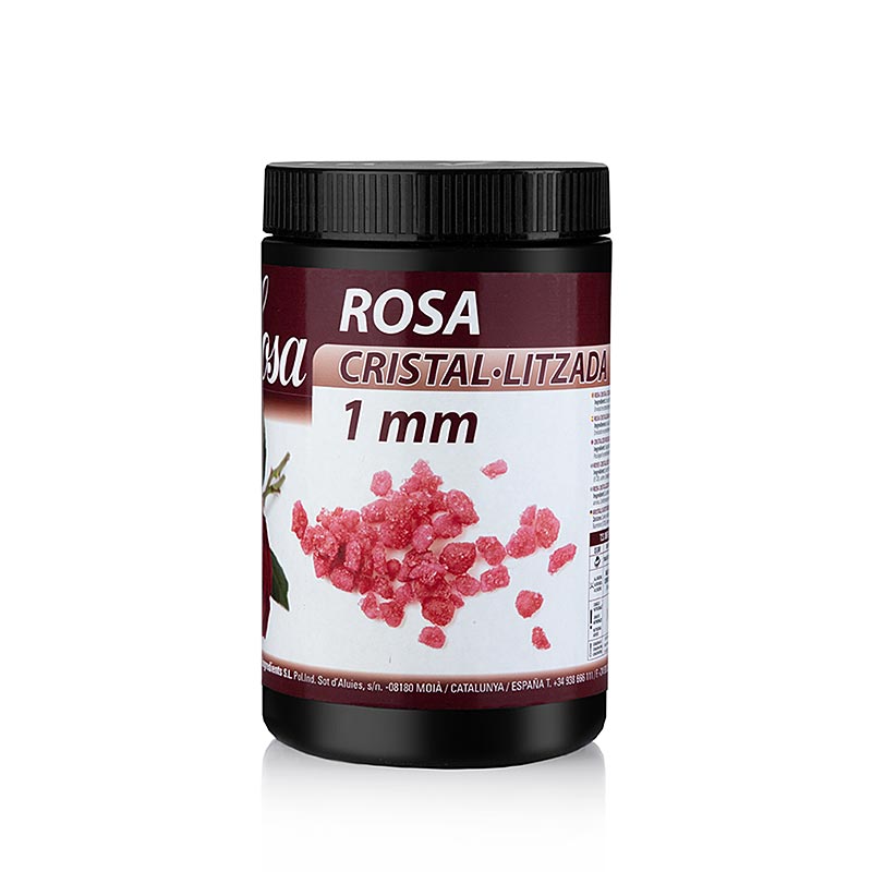 Sosa Krystalliserte roseblader, roede, 1 mm stykker - 500 g - Pe kan