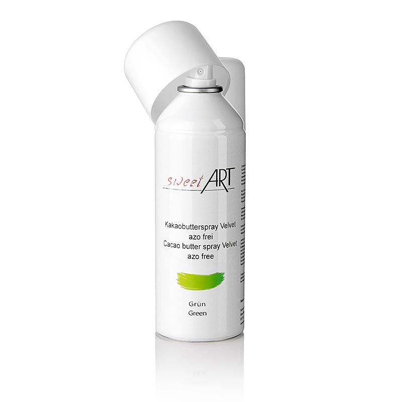 Kakaosmorspray, sammetseffekt, gron, Sweet Art - 400 ml - Sprejburk