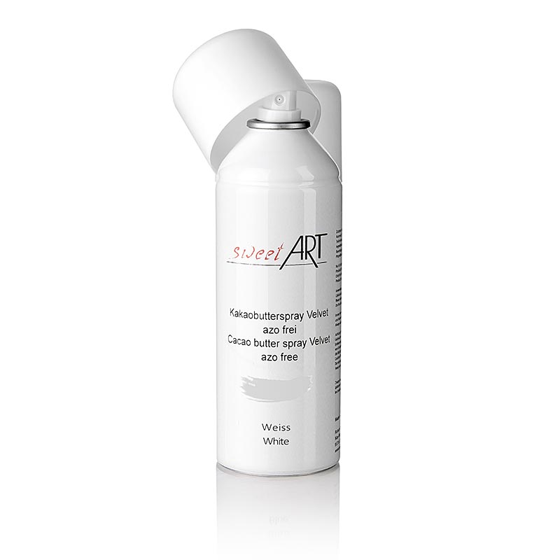 Kakaosmorspray, sammet / sammetseffekt, vit, Sweet Art - 400 ml - Sprejburk