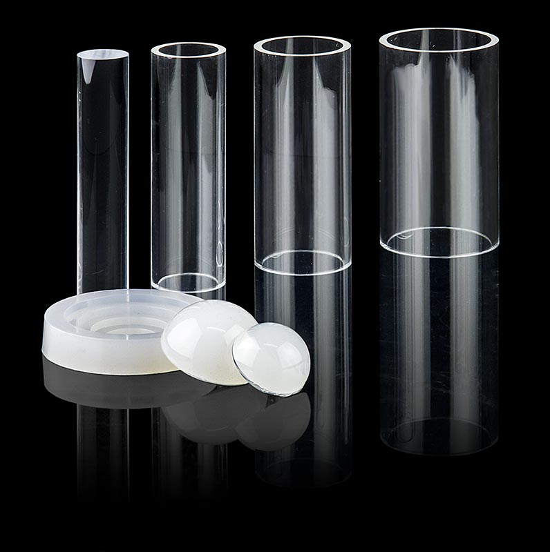 Set de prueba Fillini Maker: 3 tubos, varilla, placa base, 2 tapones de llenado - 7 piezas - bolsa
