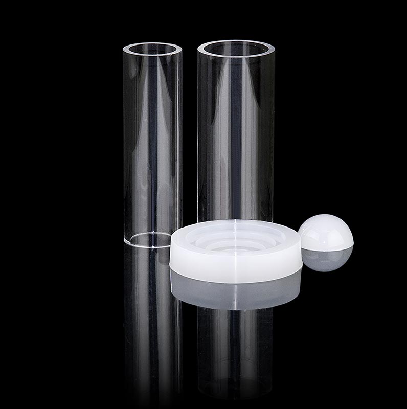 Conjunto de teste Fillini Maker Mini: placa de base, tubo de 3040 mm, tampa de enchimento de 30 mm - 4 pedacos - bolsa