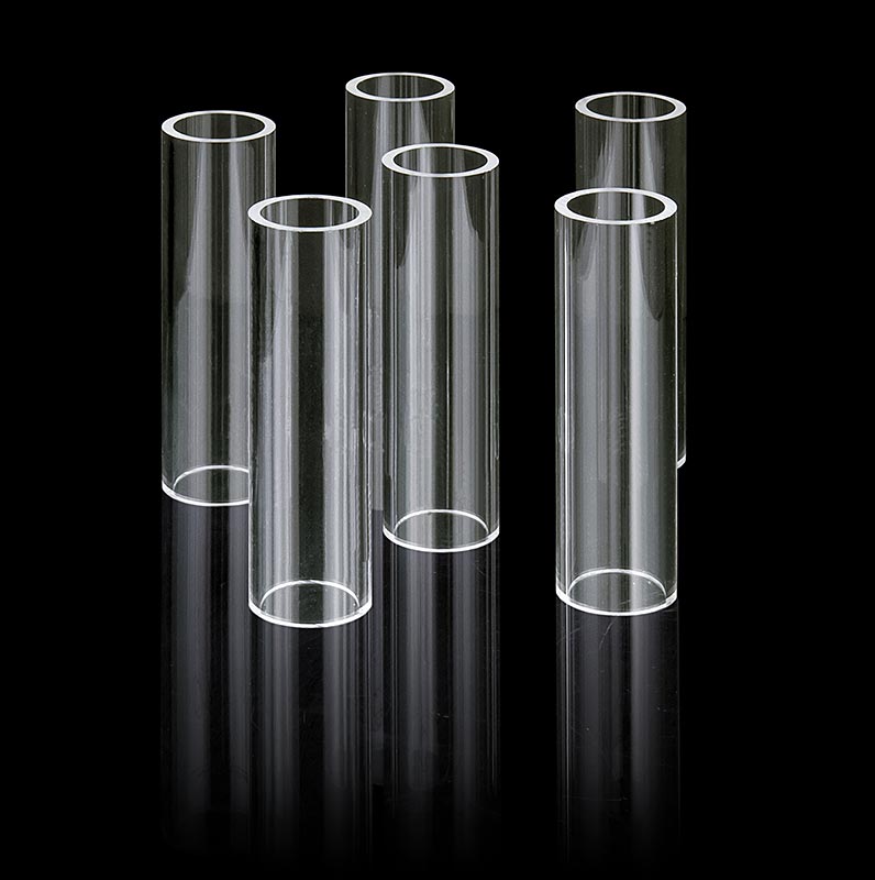 Tubos de vidro acrilico Fillini Maker, Ø 30mm, 100mm de altura - 6 pecas - bolsa