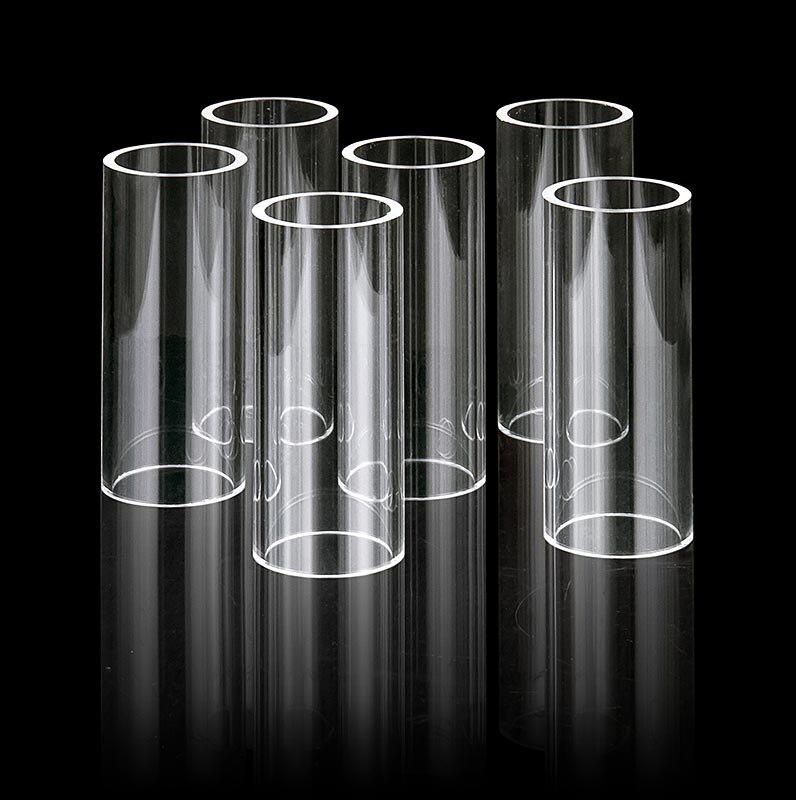 Tubos de vidro acrilico Fillini Maker, Ø 40mm, 95mm de altura - 6 pecas - bolsa