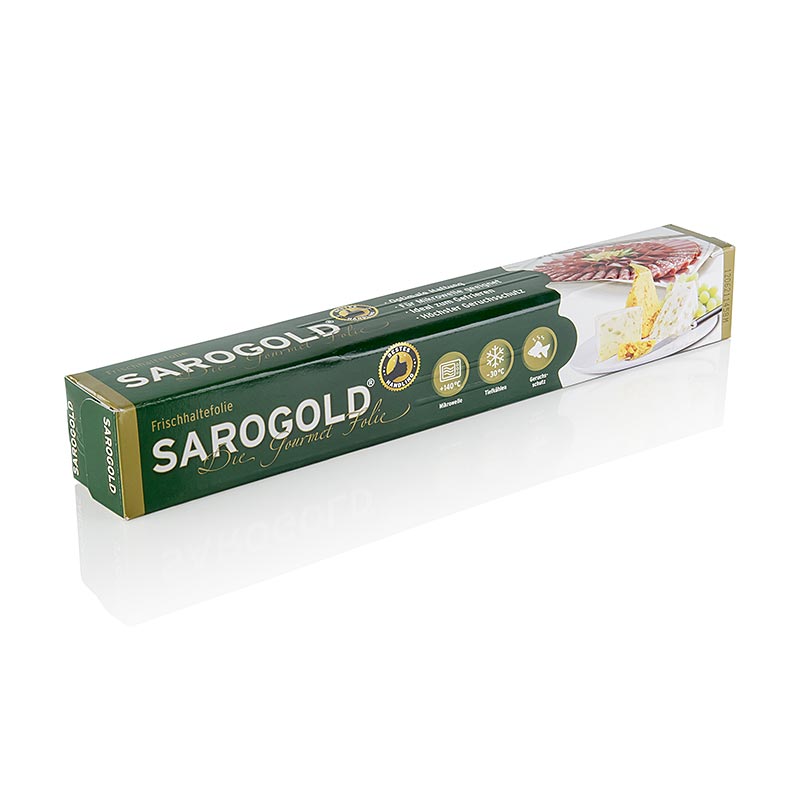 Pelicula gourmet SAROGOLD, 30cm x 20m - 1 rollo, 20m - Cartulina