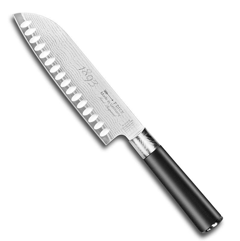 Dick-Messer Serie 1893, Damast Santoku mit Kullenschliff, 18cm - 1 St - Schachtel Dick-Messer Serie 1893, Damast Santoku mit Kullenschliff, 18cm - 1 St - Schachtel