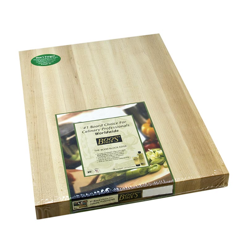 Boos Block papan pencincang Chop-n-Slice diperbuat daripada maple, 51 x 38 x 3 cm, tanpa saluran saliran - 1 keping - kerajang