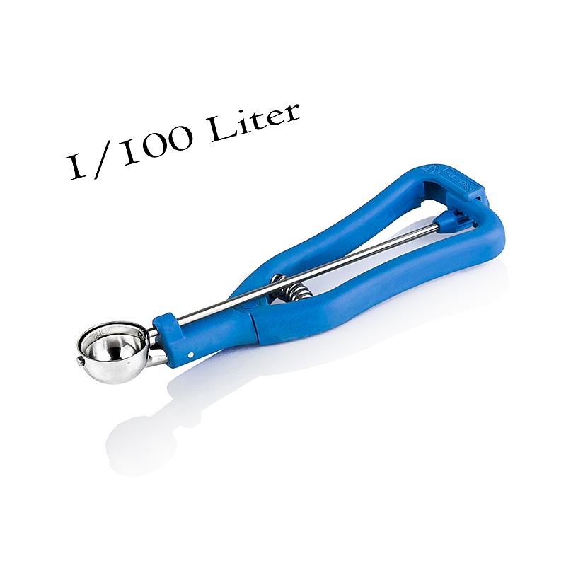 Luge akullore 1 / 100 liter, Ø 30 mm, 20 cm e gjate, inox / plastike - 1 cope - Te lirshme