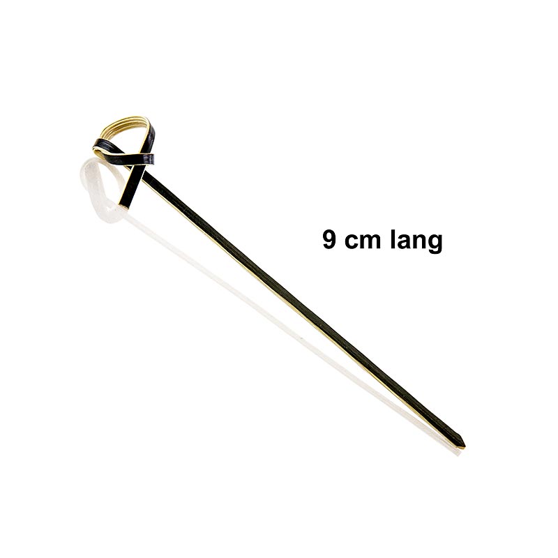 Espetos de bambu, com pontas com nos, pretos, 9 cm - 250 pecas - bolsa Espetos de bambu, com pontas com nos, pretos, 9 cm - 250 pecas - bolsa