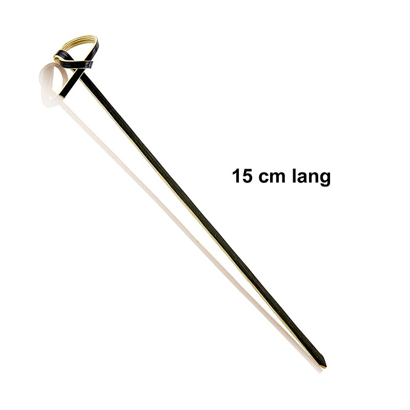 Espetos de bambu, com pontas com nos, pretos, 15 cm - 250 pecas - bolsa Espetos de bambu, com pontas com nos, pretos, 15 cm - 250 pecas - bolsa