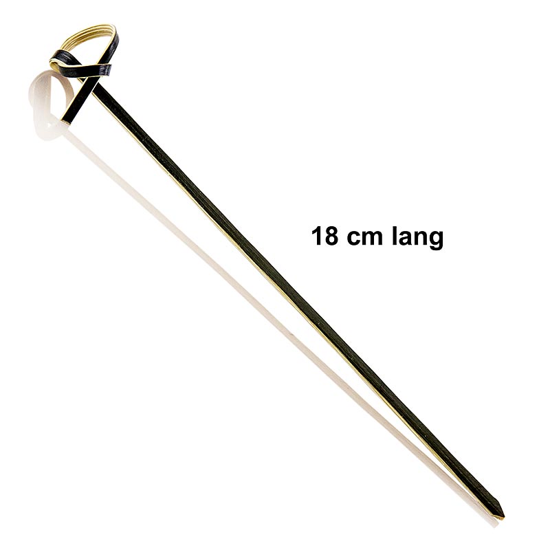 Bambuspett, med knutna andar, svart, 18 cm - 250 stycken - vaska