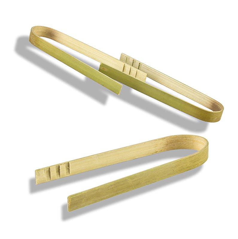 Bambus fingurmatartong, pincet, fyrir snakk, natturuleg, 8 cm - 100 stykki - taska