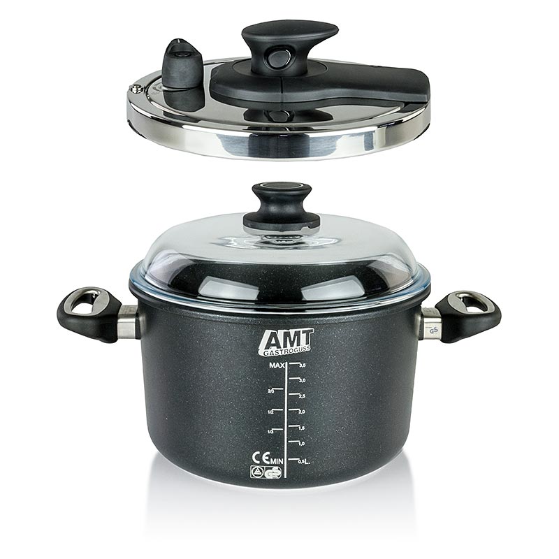 AMT Gastroguss, olla a presion con tapa, Ø 24cm - 1 pieza - Perder