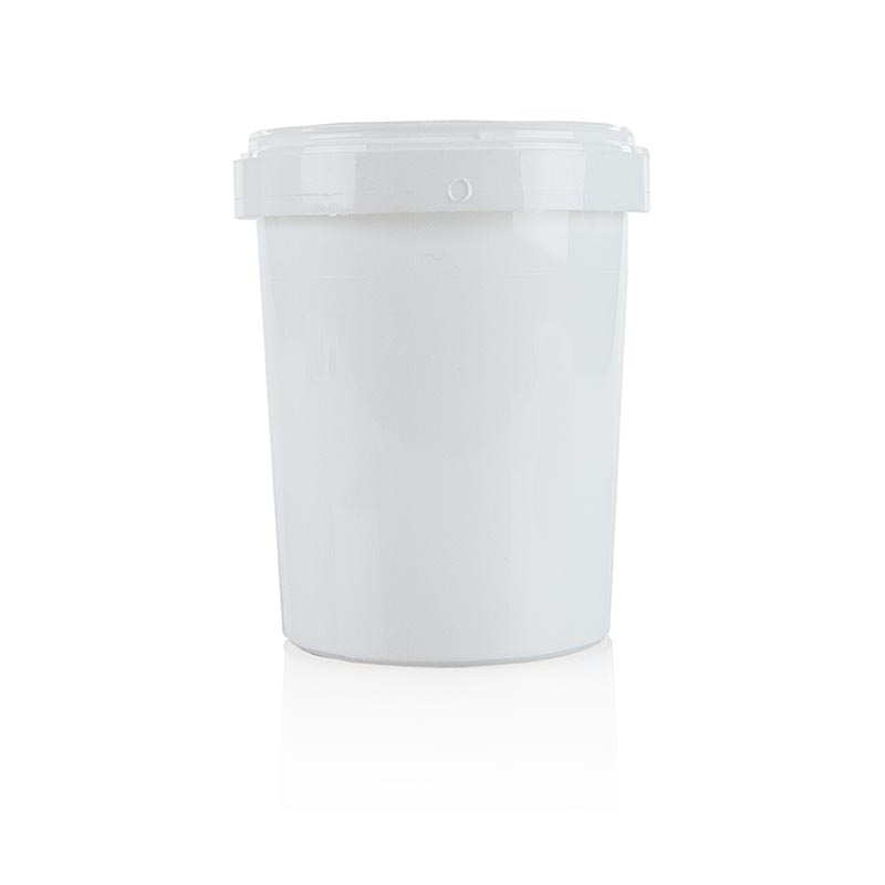 Kavanoz / filxhan plastik pa kapak, i bardhe, Ø 11 cm, i larte 13,5 cm, 1 liter - 1 cope - Te lirshme