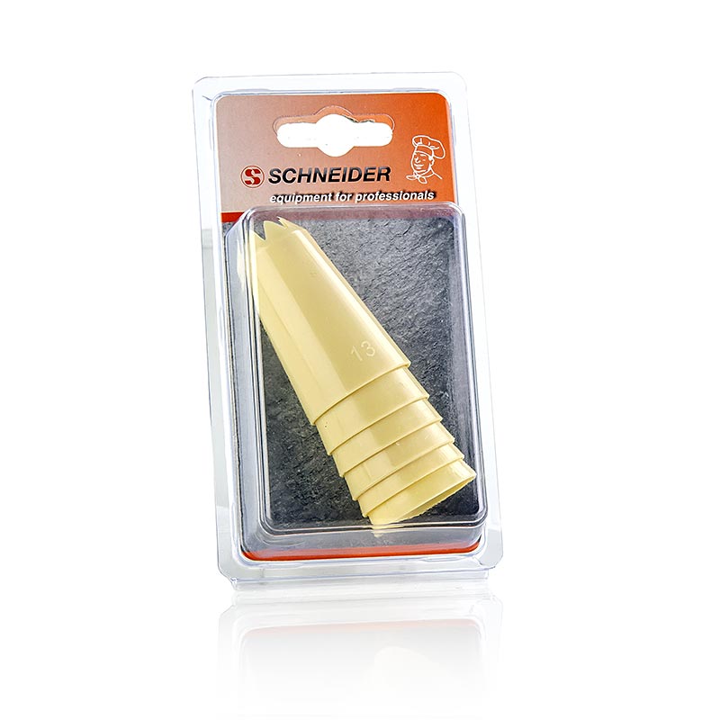 Set nozzle tas kue, berbentuk bintang, terbuat dari plastik - 6 buah - Lepuh