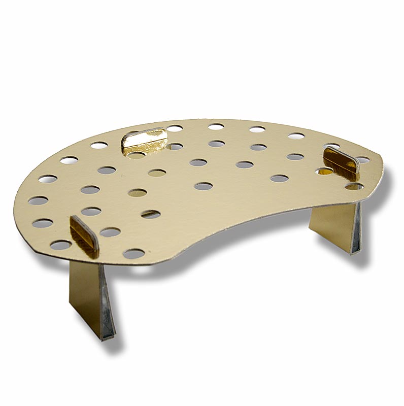 Suporte para mini cone de waffle, papelao rigido / folha de ouro, comporta 32 cones - 1 pedaco - Solto