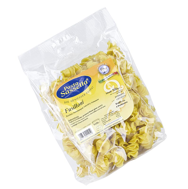 Fusilloni fresco, macarrao espiral, macarrao sassella - 500g - bolsa