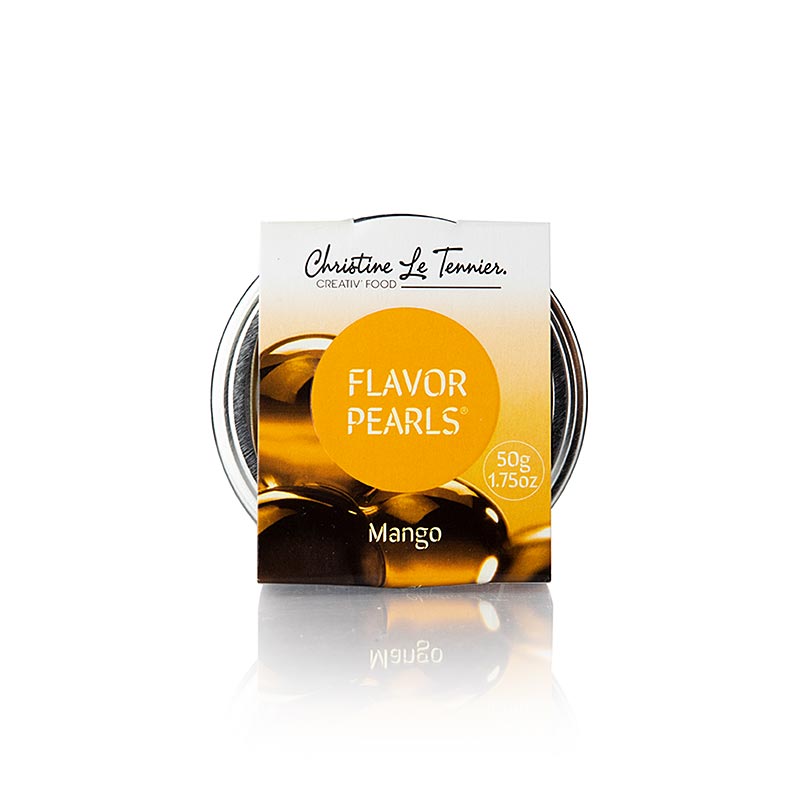 Fruktkaviar mango, perlestoerrelse 5mm, kuler, Les Perles - 50 g - Glass Fruktkaviar mango, perlestoerrelse 5mm, kuler, Les Perles - 50 g - Glass