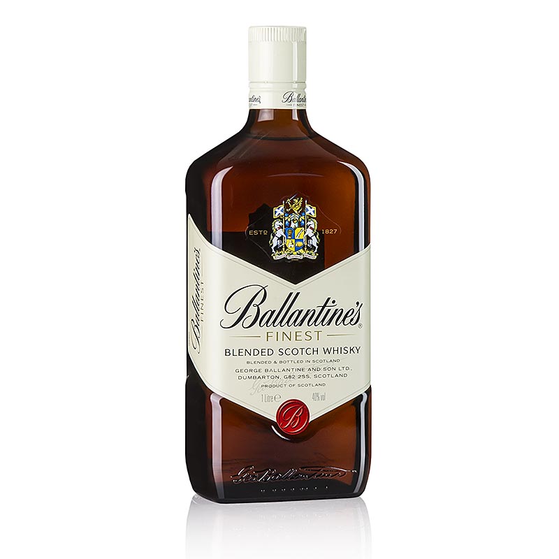 Blended Whisky Ballantines, 40 tilavuusprosenttia, Skotlanti - 1 litra - Pullo