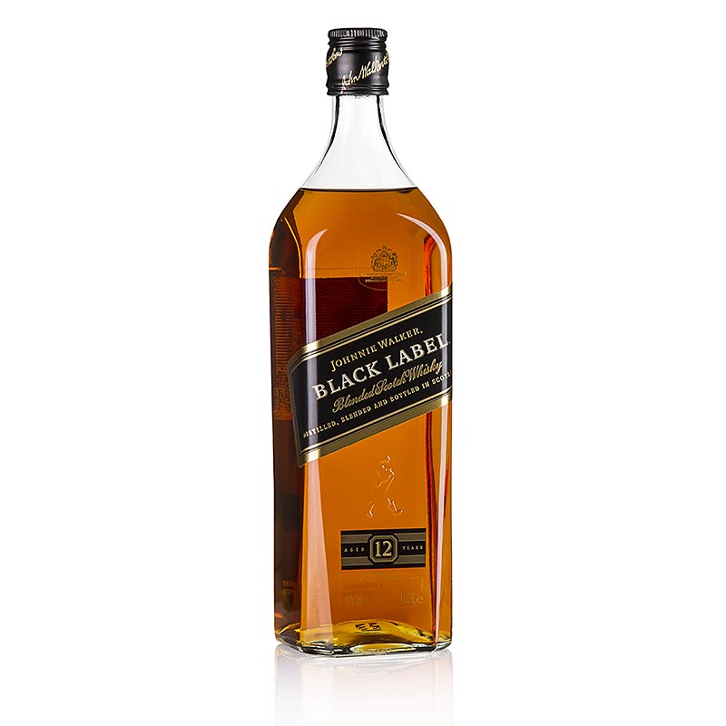 Wiski campuran Johnnie Walker Black Label, 40% vol., Skotlandia - 1 liter - Botol