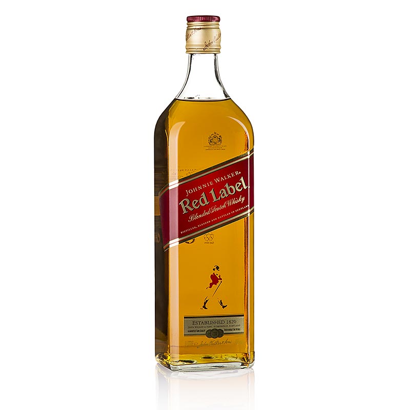 Blandadh viski Johnnie Walker Red Label, 40% vol., Skotlandi - 1 litra - Flaska