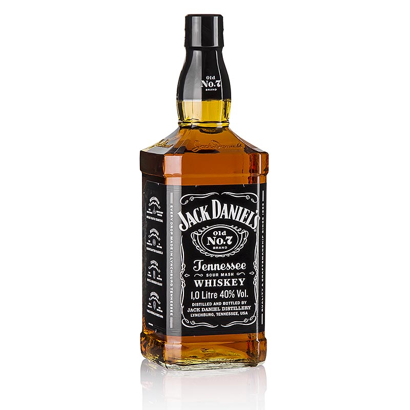 Bourbon Whisky Jack Daniel`s Old No.7, 40 % tilavuus, USA - 1 litra - Pullo