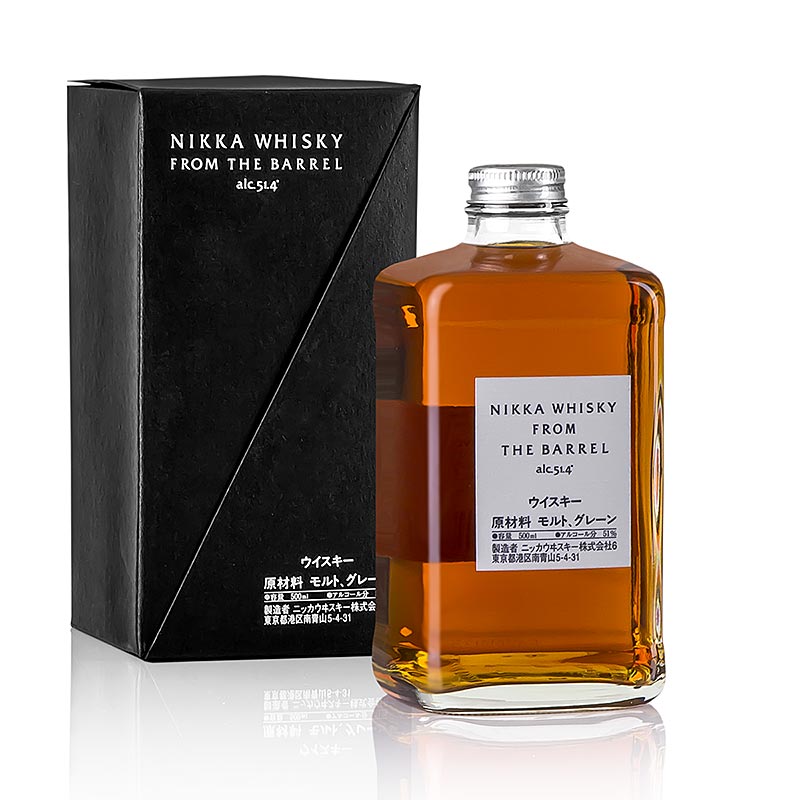 Single malt whisky Nikka tynnyrista, 51,4 tilavuusprosenttia, Japani - 500 ml - Pullo