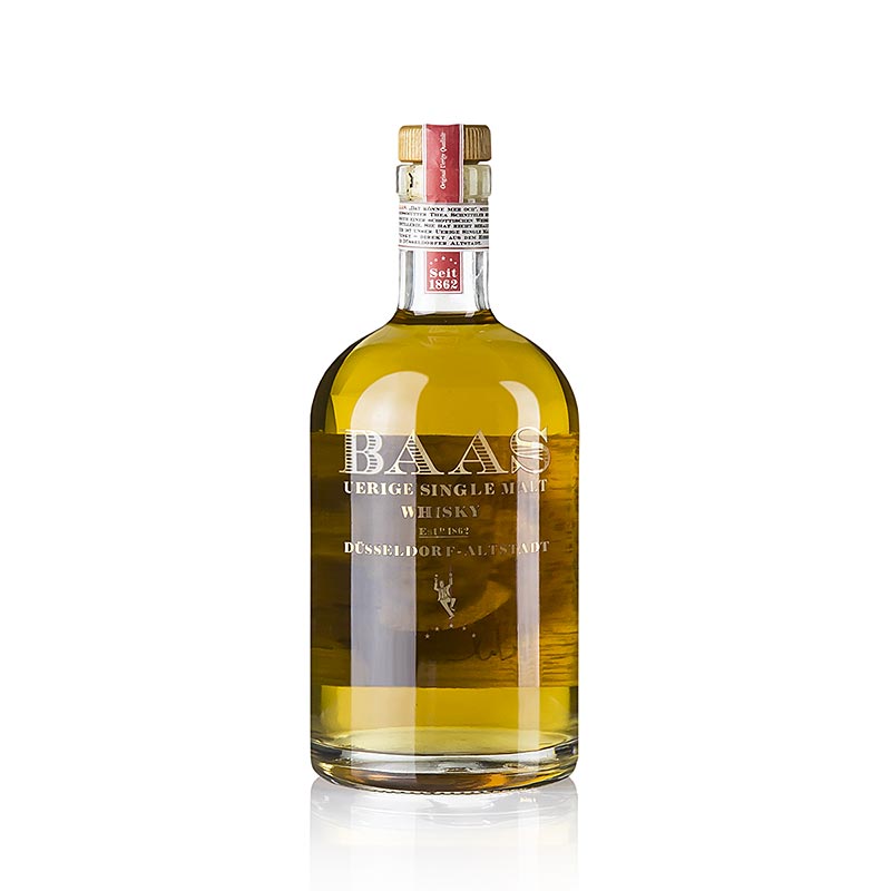 Single malt whisky Uerige Baas, 3 vuotta, American Oak, 42,5 tilavuusprosenttia, Dusseldorf - 500 ml - Pullo