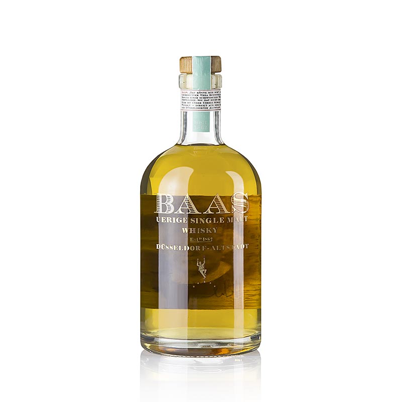 Single malt whisky Uerige Baas, 5 vuotta, American Oak, 42,5 tilavuusprosenttia, Dusseldorf - 500 ml - Pullo