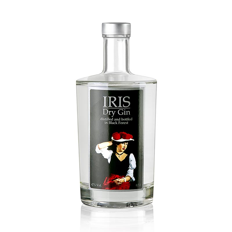 Gin secco Iris Black Forest, 47% vol., Foresta Nera - 500ml - Bottiglia