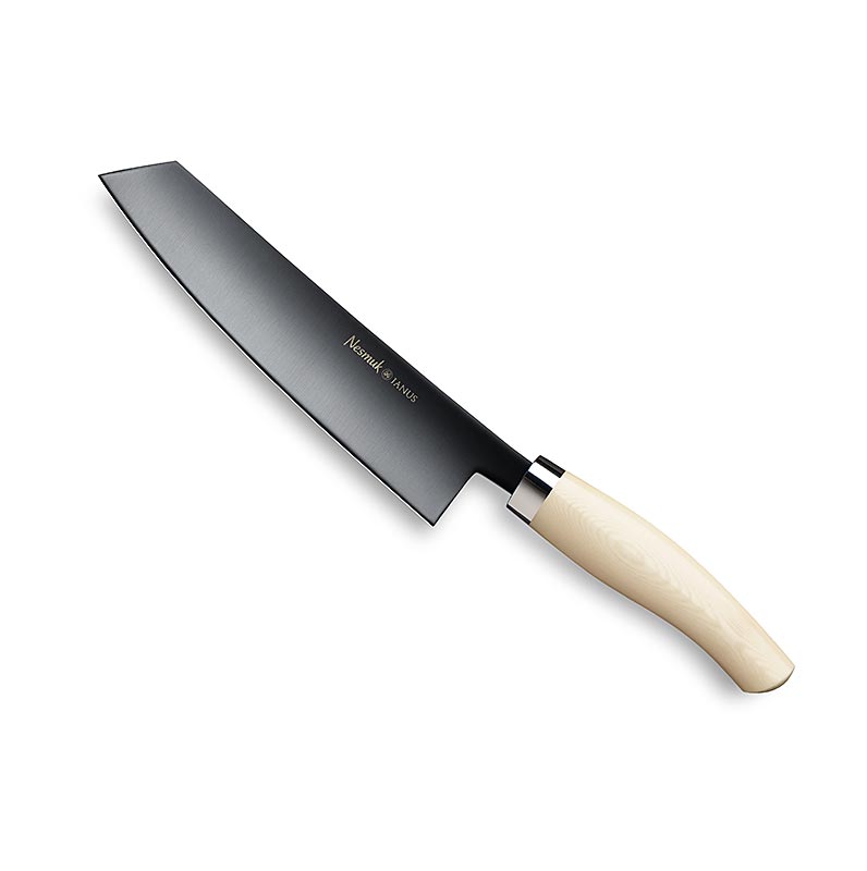 Nesmuk Janus 5.0 Kochmesser, 180mm, Edelstahlzwinge, Griff Micarta weiß - 1 St - Schachtel Nesmuk Janus 5.0 Kochmesser, 180mm, Edelstahlzwinge, Griff Micarta weiß - 1 St - Schachtel