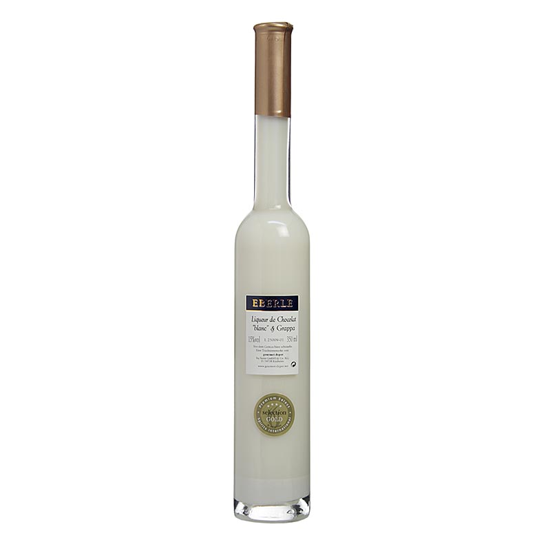 Cioccolato bianco e grappa, liquore al cioccolato bianco, 15% vol., Eberle - 350 ml - Bottiglia