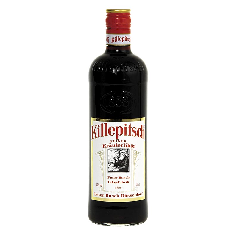 Killepitsch, minuman keras herbal, 42% vol., Pabrik minuman keras Peter Busch - 700ml - Botol