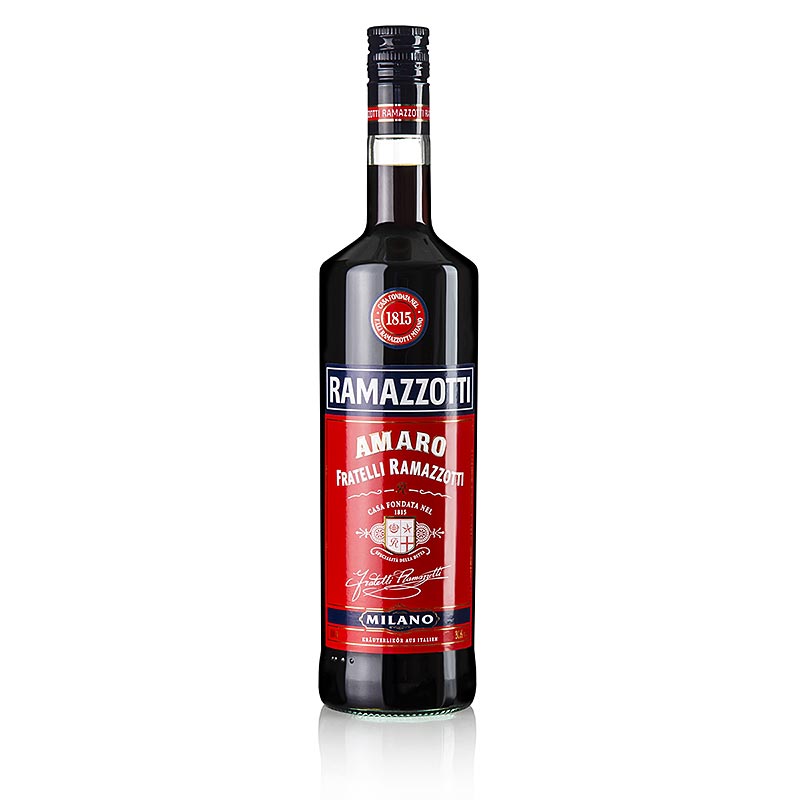 Ramazzotti Amaro, minuman keras herbal, 30% vol. - 1 liter - Botol