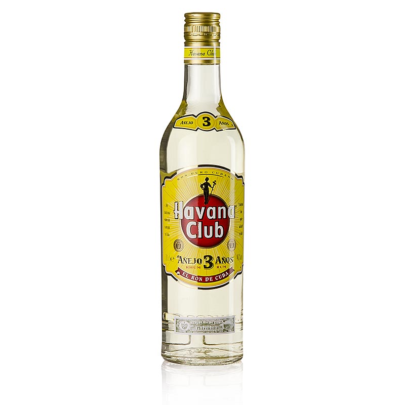 Havana Club Anejo 3 Anos Rommi, 3 vuotta, kullankeltainen, 40 % tilavuudesta. - 700 ml - Pullo